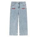 Vintage Wash Straight Leg Jeans