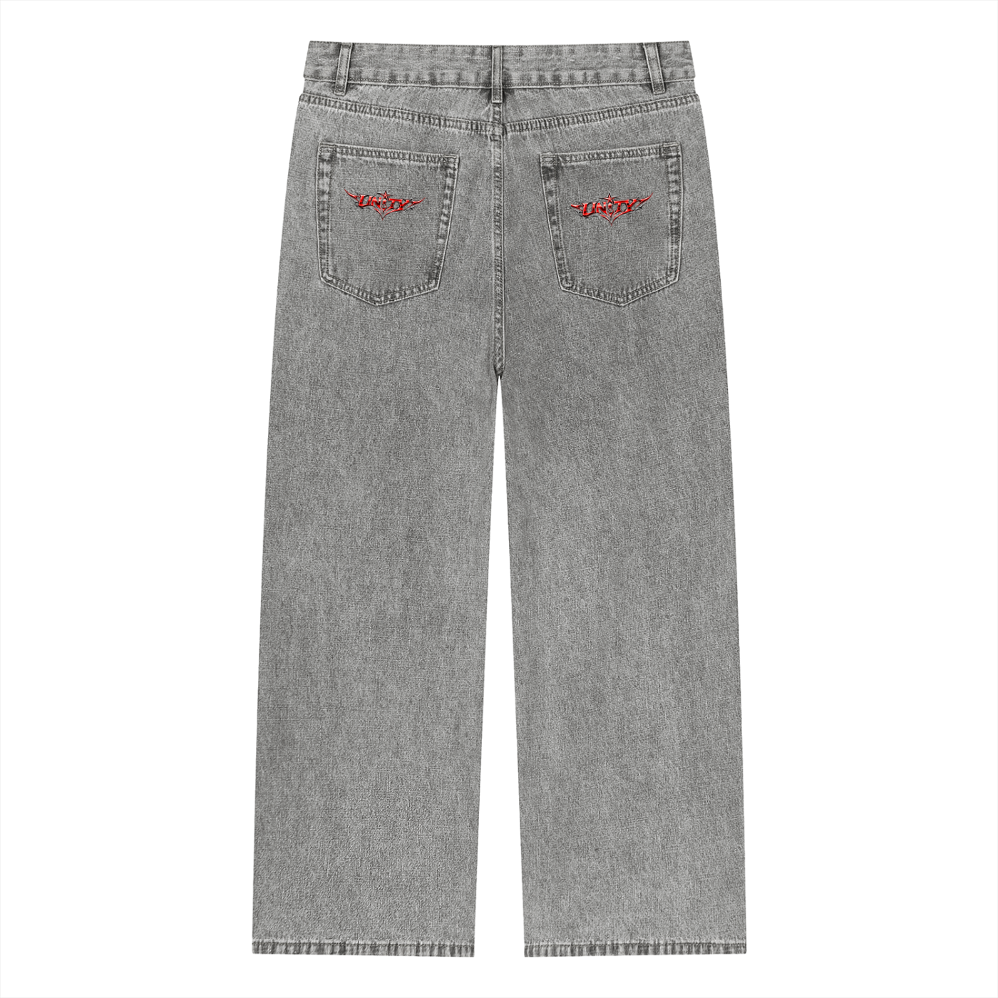 Vintage Wash Straight Leg Jeans